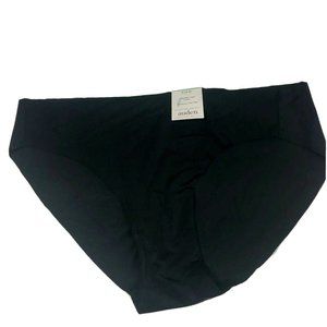 Auden Womens Invisible Edge Bikini Panties Small 4-6 Black